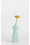 Middle Kingdom X Foekje Fleur Porcelain Curvy Vase In Mint