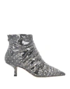 Midnight 00 Woman Ankle Boots Black Size 10 Textile Fibers, Pvc - Polyvinyl Chloride In Black