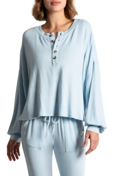 Midnight Bakery Hacci Knit Pajama Top In Blue