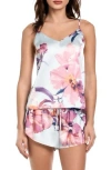 Midnight Bakery Haven Print Satin Camisole & Tap Pants Pajamas