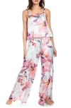 Midnight Bakery Haven Satin Pajamas In Blue