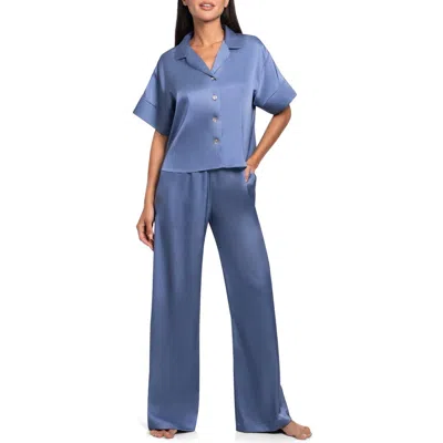 Midnight Bakery Pajama Pants Set In Blue