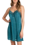 Midnight Bakery Pleated Chemise In Teal
