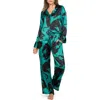 Midnight Bakery Print Satin Pajamas In Multi