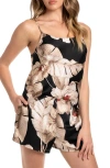 Midnight Bakery Print Short Pajamas In Summer Song/ Black