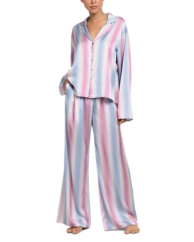 Midnight Bakery Satin Pajama Set In Multi