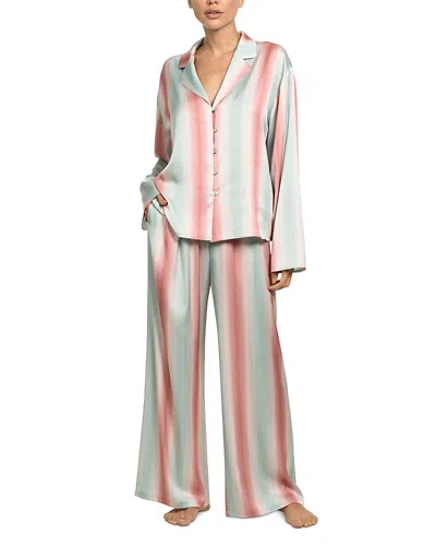 Midnight Bakery Satin Pajama Set In Multi