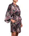 Midnight Bakery Satin Robe In Multi