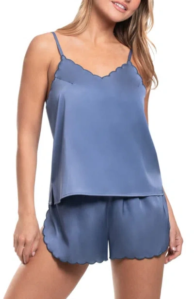Midnight Bakery Scalloped Cami & Tap Shorts Pajamas In Blue