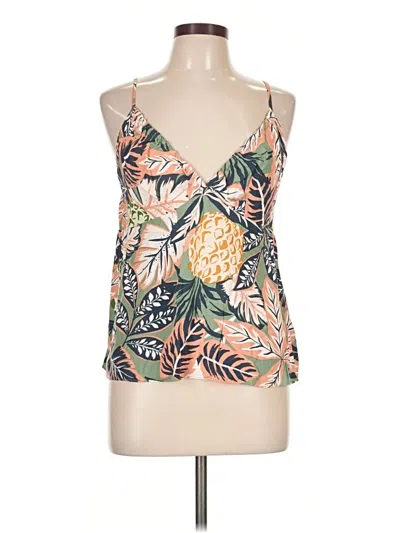 Midnight Bakery Sleeveless Top Orange Halter Neckline Tops In Multi