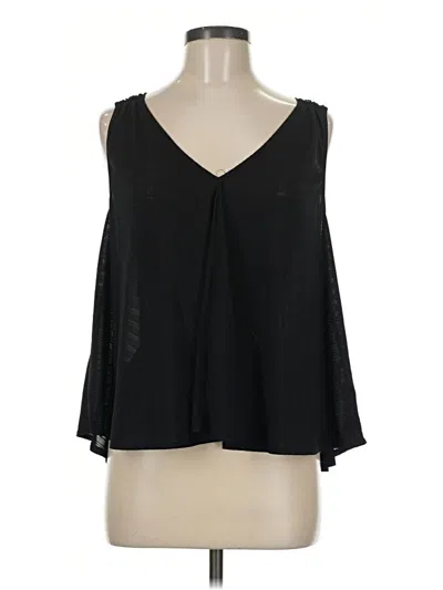 Pre-owned Midnight Bakery Tank Top Black Cold Shoulder Neckline Tops