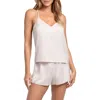 Midnight Bakery Tap Satin Pajamas In Pink