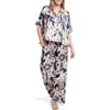 Midnight Bakery Tequila Sun Satin Pajamas In Pink