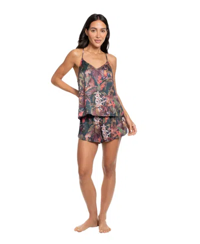 Midnight Bakery Women's Printed Camisole Top And Shorts, 2-piece Set