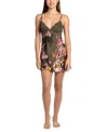 Midnight Bakery Women's Satin Sleepwear Chemise In Green