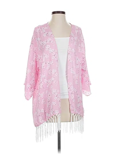 Pre-owned Midnight Hour Kimono In Pink