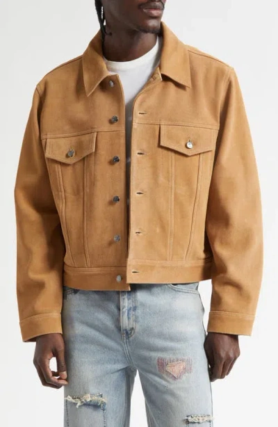 Midnight Rodeo 1968 Suede Trucker Jacket In Brown