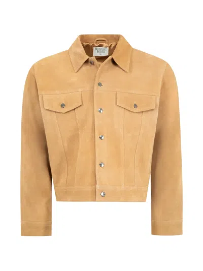 Midnight Rodeo 1968 Suede Trucker Jacket In Brown