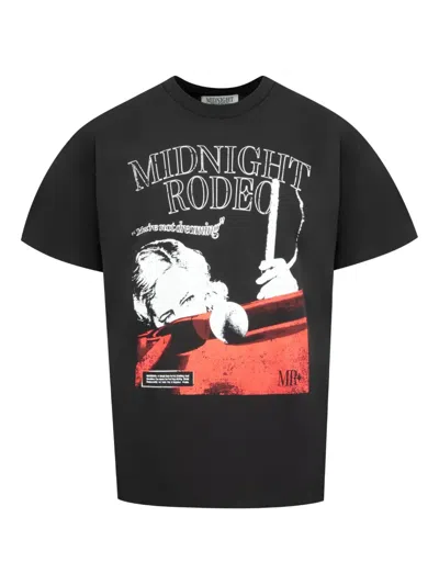 Midnight Rodeo Billiards Graphic-print T-shirt In Black