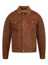 Midnight Rodeo Coated Denim Trucker Jacket In Brown