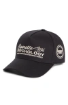 Midnight Rodeo Cigarette Psychology Embroidered Trucker Hat In Black