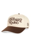 Midnight Rodeo Crown Classic Logo Baseball Cap In Cream And Brown