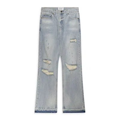 Midnight Rodeo Distressed Blue Denim Jeans Blue In Gray