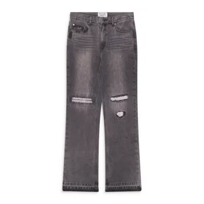 Midnight Rodeo Distressed Denim Grey In Black