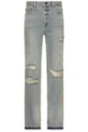 Midnight Rodeo Distressed Denim Jeans In Blue Wash