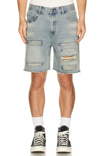 Midnight Rodeo Distressed Cutoff Denim Shorts In Multi
