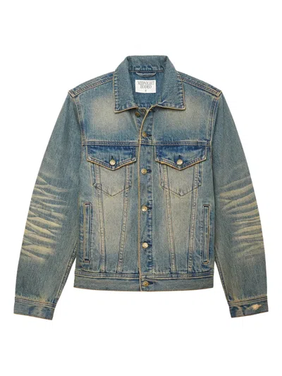 Midnight Rodeo Distressed Denin Jacket In Blue