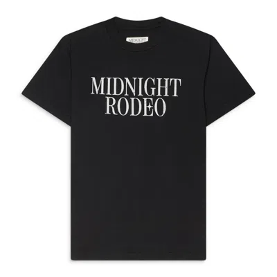 Midnight Rodeo Distressed Logo Tee Black