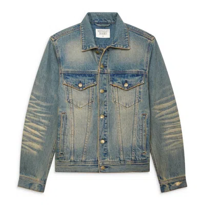 Midnight Rodeo Distressed Vintage Wash Trucker Blue In Sand