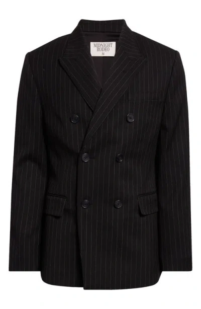 Midnight Rodeo Double Breasted Jacket In Black
