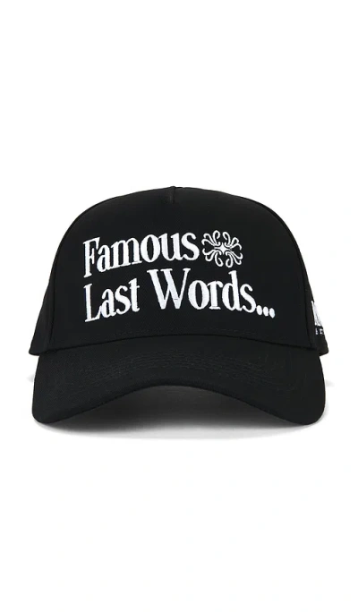 Midnight Rodeo Famous Last Words Hat In Black