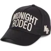 Midnight Rodeo Ffa Chain Stitch Baseball Cap In Black