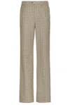 Midnight Rodeo Flared Tailored Trousers In Brown Houndstooth