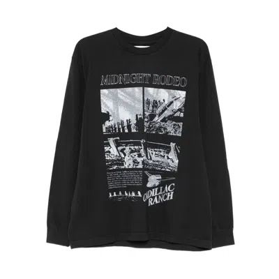 Midnight Rodeo Graphic Long-sleeve T-shirt In Black