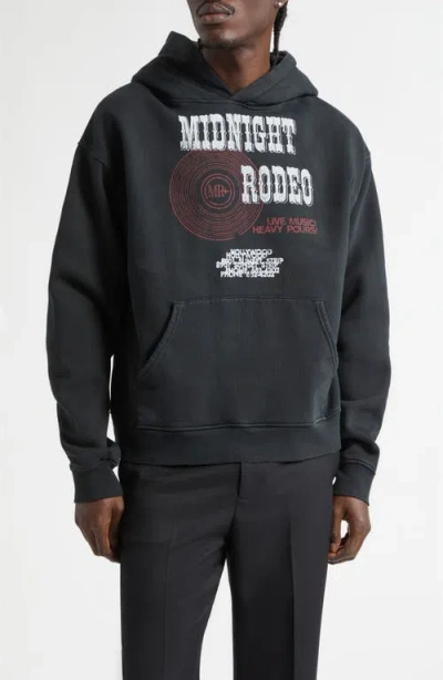 Midnight Rodeo Heavy Pours Graphic Hoodie In Black