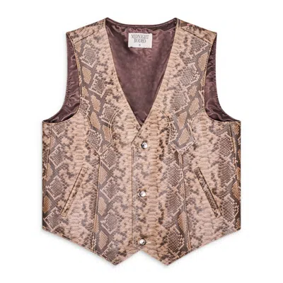 Midnight Rodeo Leather Vest Snakeskin