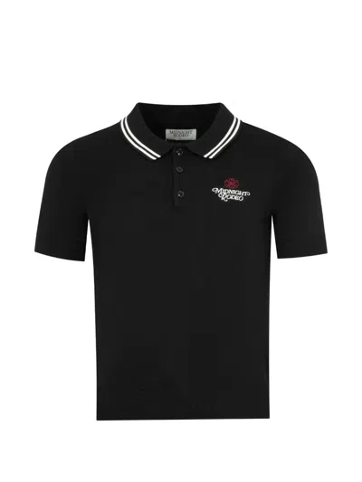 Midnight Rodeo Logo-embroidered Tipped Polo Shirt In Black