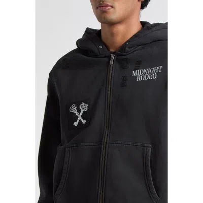 Midnight Rodeo Opera House Full Zip Hoodie In Black