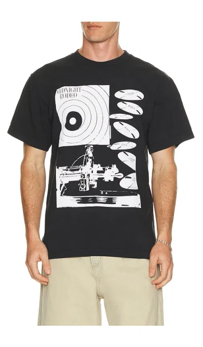 Midnight Rodeo Record Tee In Black