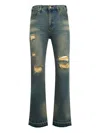 Midnight Rodeo Texoma Distressed Release Hem Bootcut Jeans In Blue