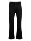 Midnight Rodeo Waxed Bootcut Trousers In Schwarz