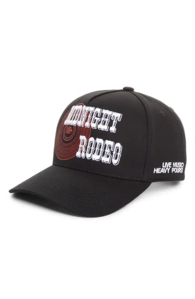 Midnight Rodeo Whiskey Snapback Baseball Cap In Black