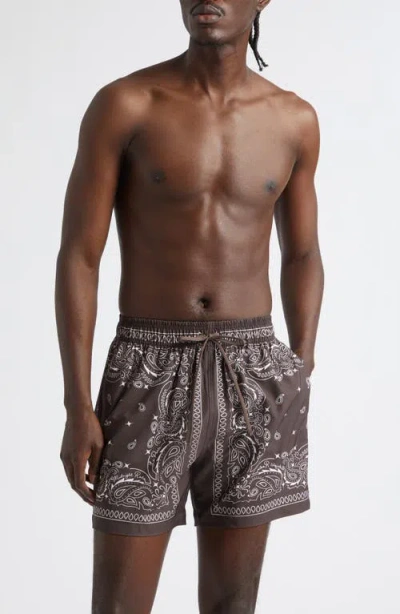 Midnight Rodeo X La Porte Drawstring Shorts In Brown