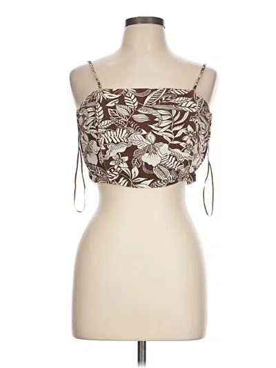 Pre-owned Midnight Sky Sleeveless Blouse In Brown