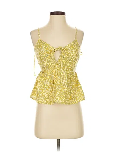 Pre-owned Midnight Sky Sleeveless Blouse In Yellow