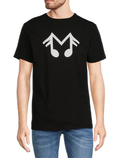 Midnight Studios Men's Logo Musical Note Graphic Tee In Black